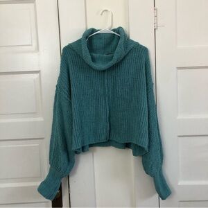 Free People Chunky Knit Turtleneck Sweater Size Small